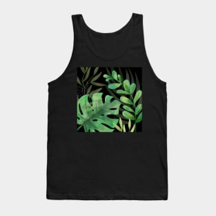 Green Oasis_Black Background Tank Top